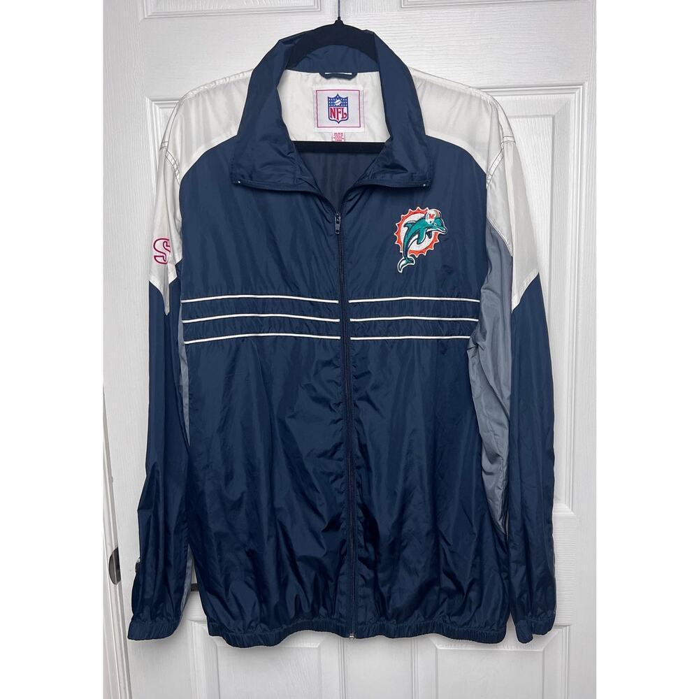 NFL Miami Dolphins Jacket Windbreaker NFL Sports Illustrated SI Size XL Blue